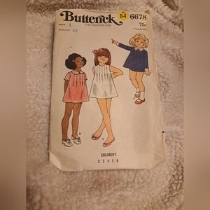 Butterick Vintage pattern size 3🍭💕🎀